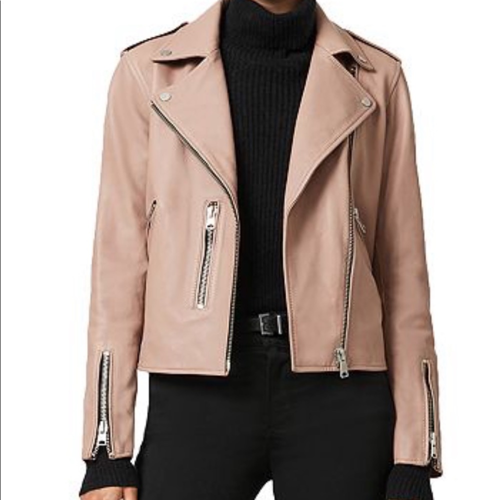 NWT All Saints Fern leather moto / biker jacket size 6